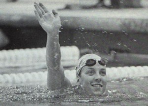 Tracy durante competição na década de 70.