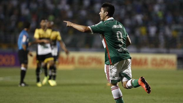 Cristaldo marca gol do reencontro do Palmeiras com a vitória. FOTO: Getty Images