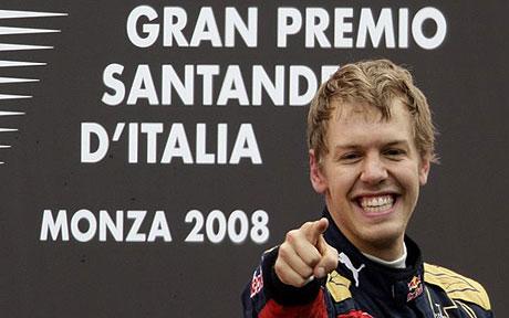 Vettel em sua primeira vitória na F1. FOTO: FIA