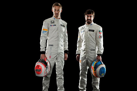 Button e Alonso serão os responsáveis por conduzir a McLaren, agora com motor Honda, em 2015. FOTO: www.f1fanatic.co.uk. | McLaren 