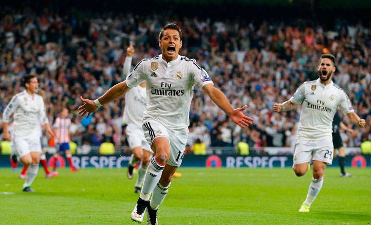 Chicharito marca e decide clássico que levou o Real às semis. FOTO: Real Madrid
