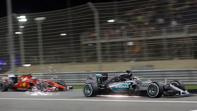 Hamilton vence terceira vez na temporada, com Raikkonen, perto dele, chegando em segundo. FOTO: formula1.com