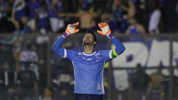 O goleiro celeste tornou-se o atleta com mais jogos pelo clube. FOTO: Gazeta Press