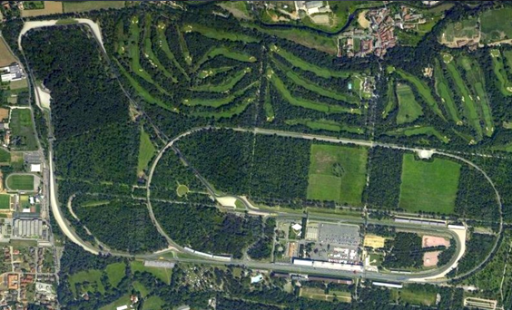 Vista aérea do Circuito de Monza onde se realiza o GP da Itália desde 1950. FOTO: grandprix247.com