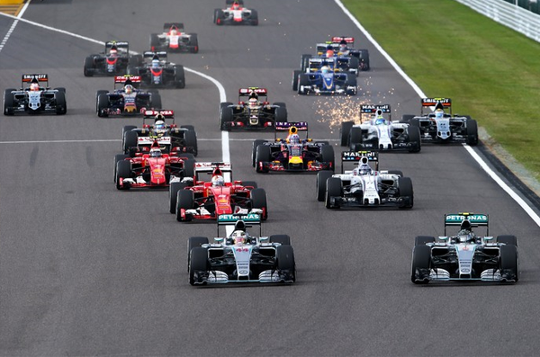 Lewis Hamilton assumiu a liderança na largada e ditou ritmo do GP do Japão. FOTO: Getty Images