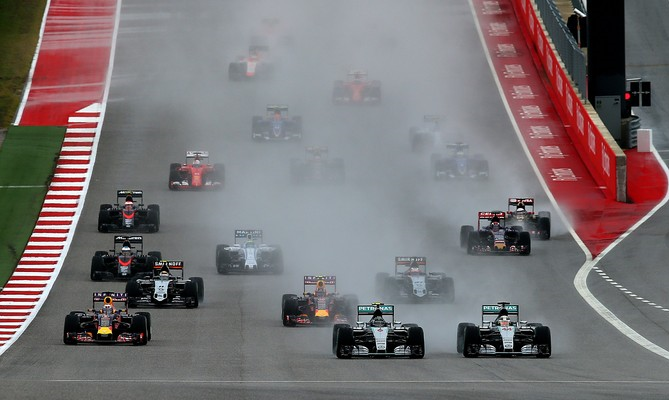 Largada do GP dos EUA de Fórmula 1 FOTO: Getty Images