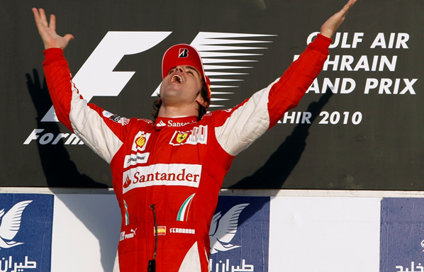 Fernando Alonso venceu o GP do Barein de 2010. FOTO: tomwright09.wordpress.com.