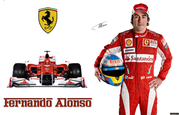 Fernando Alonso estreou pela Ferrari em 2010. FOTO: www.gentside.com