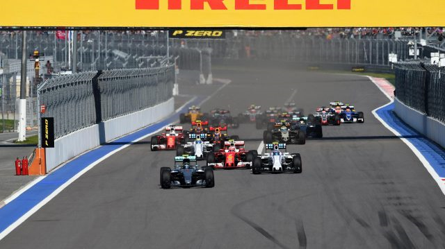 Largada do GP da Rússia. FOTO: formula1.com