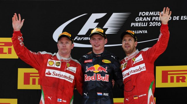Max Verstappen vence e faz história no GP da Espanha, com Kimi Raikkonen em segundo e Sebastian Vettel em terceiro. FOTO: formula1.com