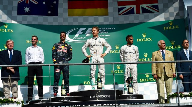 Rosberg venceu na Bélgica, mas Hamilton ainda lidera. FOTO: formula1.com