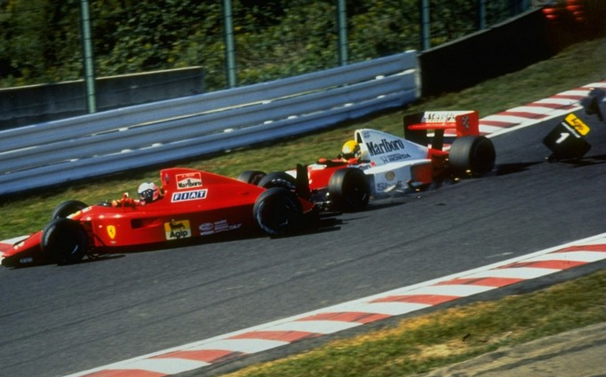 O famoso “troco” de Senna em Prost que rendeu ao brasileiro seu segundo título na Fórmula 1. FOTO: globoesporte.globo.com.