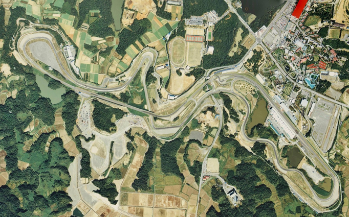 Vista aérea do Circuito de Suzuka onde, se realiza o GP do Japão desde 1987. Em 11 ocasiões um piloto saiu de lá como campeão na Fórmula 1. FOTO: www.reddit.com.