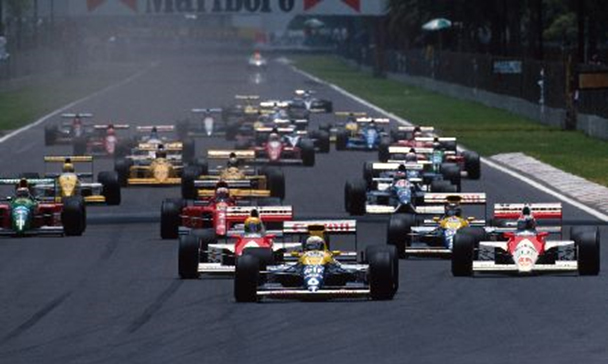 Largada do GP do México de 1990. 