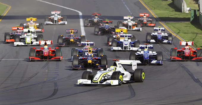 Largada do GP da Austrália de 2009.
