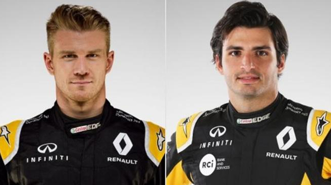 Hülkenberg e Sainz conduzirão a Renault em 2018. 